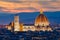 Twilight at Duomo Florence in Florence, Italy