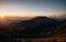 Twilight Embrace A Symphony of Colors Over Majestic Mountain Peaks