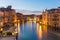 Twilight of Grand Canal in Venice, Italy