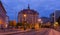 Twilight image with Szeged streets