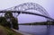 Twilight Landscape of Sagamore Bridge over Cape Cod Canal in Massachusetts in October