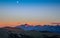 Twilight on Longs Peak and Rocky Mountain Range, Rocky Mountain National Park, Colorado