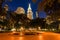 Twilight in Madison Square Park. Midtown, Manhattan, New York