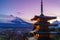 Twilight at mount Fuji with Chureito pagoda, Japan