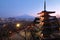 twilight of Mountain Fuji with Chureito Pagoda