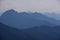 Twilight panorama view at Rotwand mountain, Bavaria, Germany