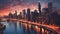 Twilight serenity: chicago skyline