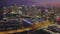 Twilight series aerial Downtown Miami Bayside port harbor 4k