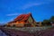 Twilight shot of Sirindhorn Wararam Phu Prao Temple is public Temple in Ubonrachatani, Thailand