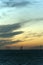 Twilight skies and windmill farm