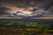 Twilight Sky Over British Countryside