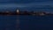 A Twilight Timelapse Shot of Madison, Wisconsin Skyline Reflecting in Lake Monona