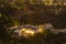 Twilight view of a beautiful mansion from Getty View Park