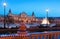 Twilight view of Plaza de Espana. Seville