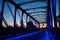 Twilight Walk on the Illuminated Wells Street Bridge, Fort Wayne