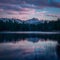 Twilights beauty captured in serene sky lake juxtaposition