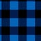 Twill blue and black buffalo plaid pattern