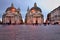 Twin Churches on Piazza del Popolo