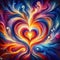 Twin flame couple. Soulmates. The concept of magical, esoteric, tantric, spiritual love. Connection between souls