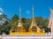 Twin golden pagoda at Wat Phra That Doi Tung, Thailand