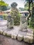 Twin Jeju idols (Dolharubang, the grandfather stones ) in Seon