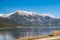 Twin Lake and snow capped Mountains