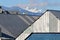 Twin Lion Mountain Peaks and Rooftops