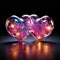 Twin neon hearts create a mesmerizing display, embodying loves radiant energy