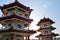 Twin pagodas at Singapore Chinese Gardens