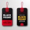 Twin pricetag label price discount for black friday sale offer template for clothing fashion