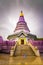 The Twin Royal Stupas dedicated to His Majesty The King and Queen of Thailand in Doi Inthanon National Park near Chiang Mai