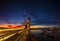 Twin sails bridge in Poole at sunset