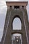 Twin towers of Brunel\'s Clifton suspension bridge