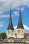 Twin towers of the church of St. Leodegar, Lucerne