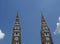 Twin towers of the Votive Church in Szeged