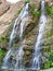 Twin waterfall in Tochal mountains of Tehran