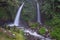 The twin waterfalls that part of beauty of Raung Mountain Sloves, Kalibaru Wetan Village, Banyuwangi Regency, Indonesia. Tirto