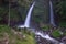 The twin waterfalls that part of beauty of Raung Mountain Sloves, Kalibaru Wetan Village, Banyuwangi Regency, Indonesia. Tirto