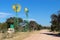 Twin windpumps in Namibia