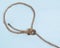 twine strong beige rope simple knot. High quality photo