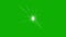 Twinkling star and light rays motion graphics with green screen background