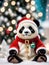 Twinkling Whiskers: A Cinematic Panda Christmas