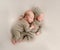 Twins newborn studio portrait