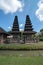 Twins pagodas inside Pura Taman Ayun in Bali, Indonesia.