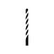 twist drill bit glyph icon vector illustration