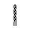 twist drill bit line icon vector illustration