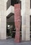 `Twist of Red`, a Turkish marble sculpture by Walter Dusenbery in downtown Dallas.