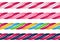 Twisted cane colorful borders set. Vector illustration.