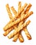 Twisted and Delicious: Irresistible Cheese Straws on a White Background