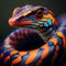 Twisted exotic colorful snake. Generative AI